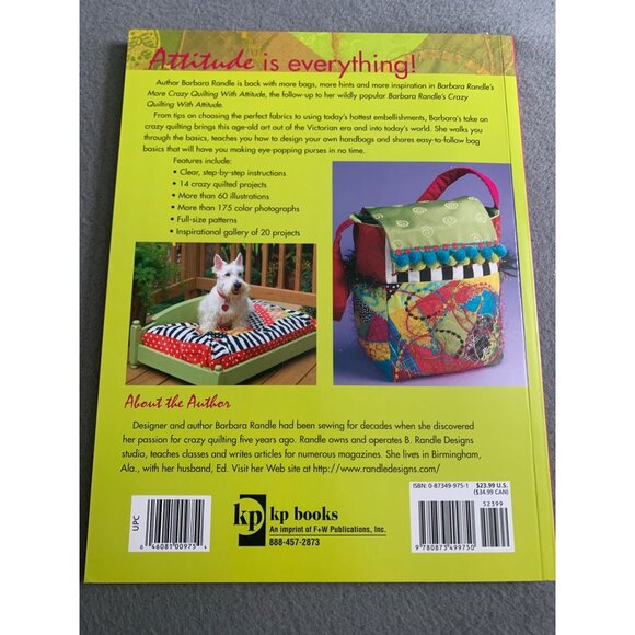 Barbara Randles More Crazy Quilting with Attitude Book - Picture 4 of 4